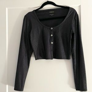 Cropped carbon38 cardigan - new without tag
